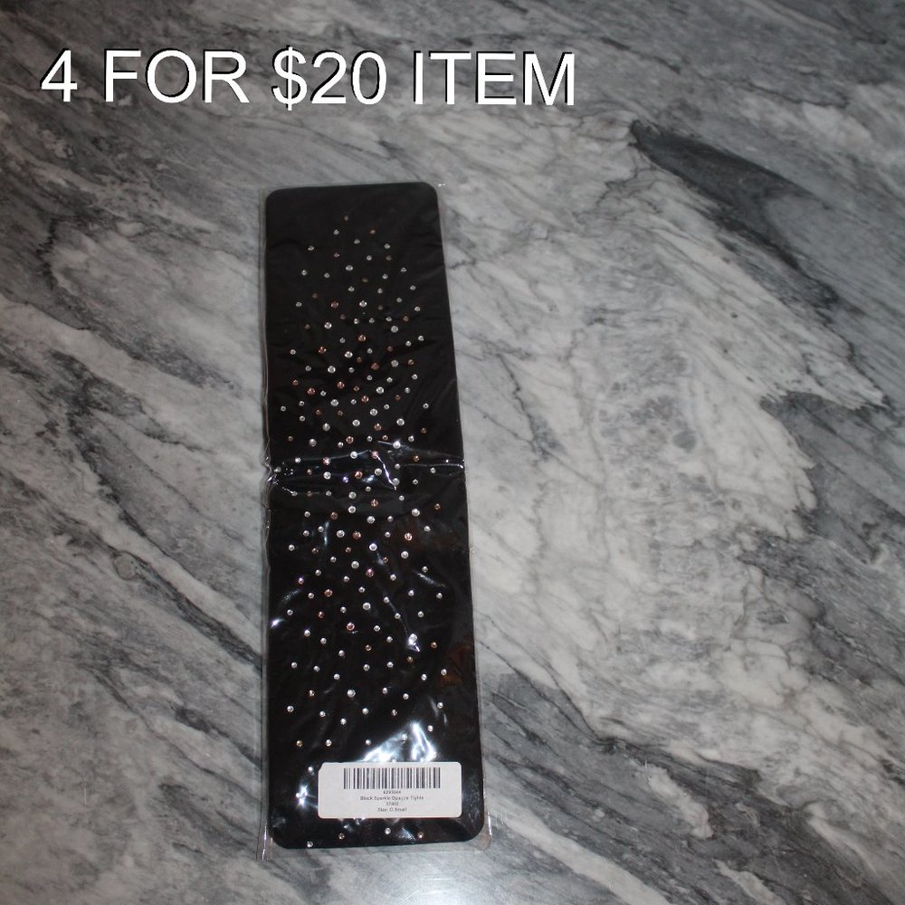 BLACK SPARKLE OPAQUE TIGHTS